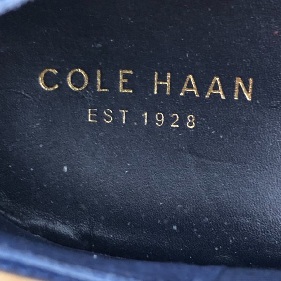 COLE HAAN Great Jones Wingtip Oxford Shoes Men’s size 9 Navy Blue Denim main image 5